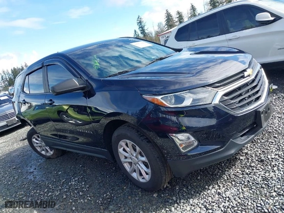 2020 Chevrolet Equinox LS with VIN 3GNAXSEV9LS649784, listed as a IAAI auction lot 41977188 with 57,982 mi miles. Bid and sale history available at carsss.com. Image 1.