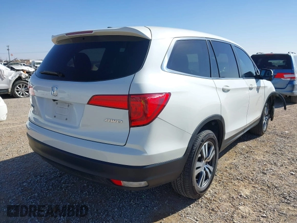 2017 Honda Pilot EX-L z VIN 5FNYF6H64HB084575, wystawiony jako IAAI lot #41857457 z przebiegiem 43 355 mil mil oraz . Historia ofert i sprzedaży dostępna na DreamBid. Obrazek 4.