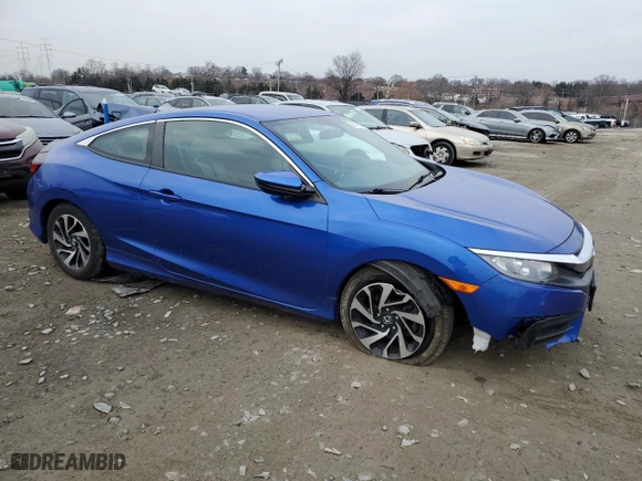 2017 Honda Civic Coupe LX with VIN 2HGFC4A53HH306315, listed as a Copart auction lot 86475034 with 56,918 mi miles and Salvage Title. Bid and sale history available at carsss.com. Image 4.