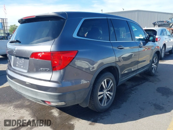 2016 Honda Pilot EX-L with VIN 5FNYF6H56GB007650, listed as a IAAI auction lot 42343914 with 147,354 mi miles and . Bid and sale history available at DreamBid. Image 4.