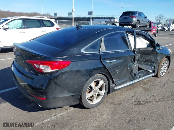 2016 Hyundai Sonata 2.4L Sport with VIN 5NPE34AF1GH410309, listed as a IAAI auction lot 38677619 with 233,330 mi miles. Bid and sale history available at carsss.com. Image 4.