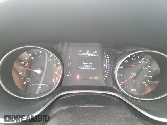 2019 Jeep Compass Altitude z VIN 3C4NJDBB5KT834215, wystawiony jako Copart lot #54130345 z przebiegiem 1 660 mil mil oraz Szkoda całkowita • Salvage title. Historia ofert i sprzedaży dostępna na DreamBid. Obrazek 9.