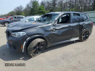 2021 BMW X3 M with VIN 5YMTS0C0XM9G20417, listed as a Copart auction lot 61619365 with Not provided miles and Salvage title. Bid and sale history available at DreamBid. Image 1.