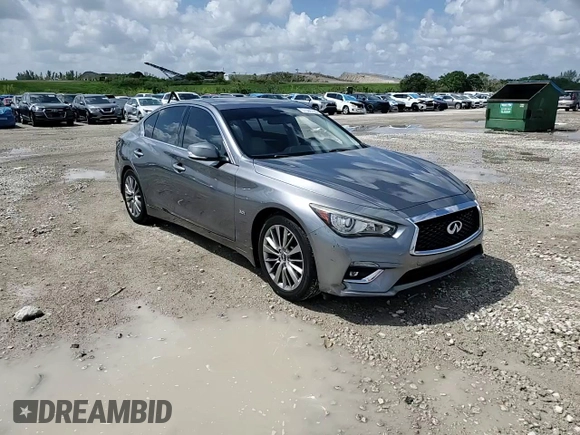 2018 Infiniti Q50 Luxe with VIN JN1EV7AP6JM350922, listed as a Copart auction lot 51506705 with 74,580 mi miles and Salvage Title. Bid and sale history available at DreamBid. Image 10.