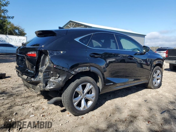 2017 Lexus NX 300h with VIN JTJBJRBZXH2070656, listed as a Copart auction lot 43397545 with 91,469 mi miles and Salvage Title. Bid and sale history available at DreamBid. Image 3.
