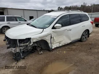 2017 Nissan Pathfinder S with VIN 5N1DR2MN8HC636535, listed as a Copart auction lot 47034485 with 138,035 mi miles and Salvage Title. Bid and sale history available at carsss.com. Image 1.