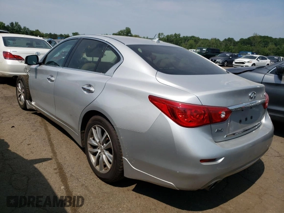 2015 Infiniti Q50 Premium with VIN JN1BV7AR2FM395710, listed as a Copart auction lot 60505055 with 108,333 mi miles and Salvage title. Bid and sale history available at DreamBid. Image 2.
