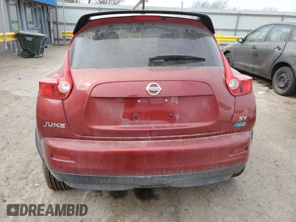 2014 Nissan Juke SV with VIN JN8AF5MR4ET356020, listed as a Copart auction lot 44993545 with Not Provided miles and Salvage Title. Bid and sale history available at carsss.com. Image 6.