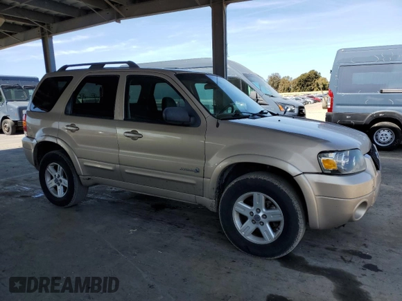 2007 Ford Escape Hybrid with VIN 1FMCU49H27KB80996, listed as a Copart auction lot 50178495 with 161,080 mi miles and Salvage Title. Bid and sale history available at carsss.com. Image 4.