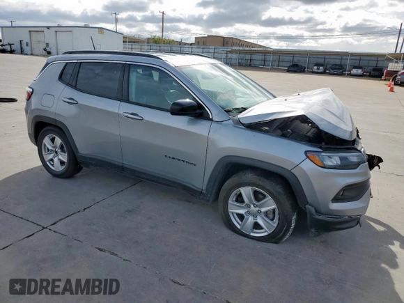 2022 Jeep Compass Latitude with VIN 3C4NJCBB7NT101226, listed as a Copart auction lot 50944275 with Not provided miles and Salvage title. Bid and sale history available at DreamBid. Image 4.