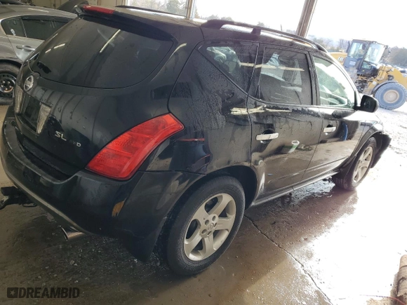 2004 Nissan Murano SE with VIN JN8AZ08W74W316554, listed as a Copart auction lot 45631785 with 151,912 mi miles and Salvage Title. Bid and sale history available at carsss.com. Image 3.