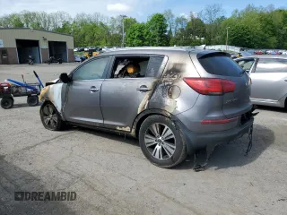 2014 Kia Sportage EX with VIN KNDPCCAC3E7630075, listed as a Copart auction lot 55671655 with Not provided miles and Salvage title. Bid and sale history available at DreamBid. Image 2.