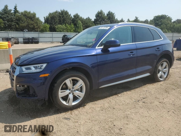 2018 Audi Q5 Premium Plus with VIN WA1BNAFY2J2021039, listed as a Copart auction lot 59170795 with 64,539 mi miles and Salvage title. Bid and sale history available at DreamBid. Image 1.