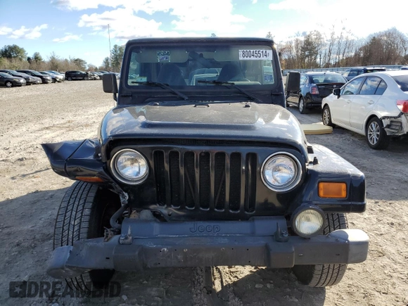 2002 Jeep Wrangler Sahara with VIN 1J4FA59S42P726814, listed as a Copart auction lot 80045514 with 197,196 mi miles and Clean Title. Bid and sale history available at carsss.com. Image 5.