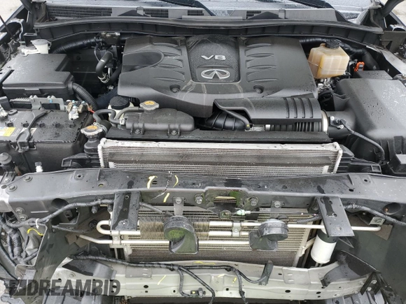 2021 Infiniti QX80 Luxe with VIN JN8AZ2AE3M9267803, listed as a Copart auction lot 55650725 with 55,544 mi miles and Salvage Title. Bid and sale history available at DreamBid. Image 12.