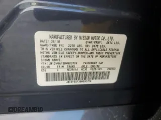 2011 Infiniti G25 Journey with VIN JN1DV6AP3BM600706, listed as a Copart auction lot 41399375 with Not Provided miles and Non Repairable. Bid and sale history available at DreamBid. Image 13.