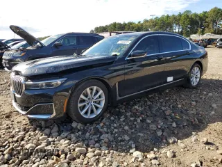 2021 BMW 7 Series 740i xDrive with VIN WBA7T4C01MCF84387, listed as a Copart auction lot 71606223 with 28,283 mi miles. Bid and sale history available at carsss.com. Image 1.