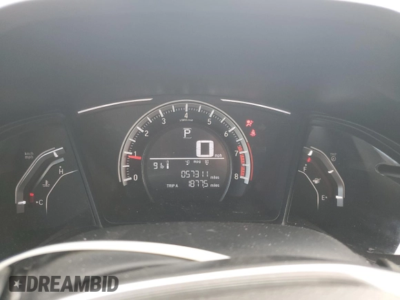2017 Honda Civic LX with VIN 2HGFC2F51HH557198, listed as a Copart auction lot 53792675 with 57,311 mi miles and Clean Title. Bid and sale history available at DreamBid. Image 9.