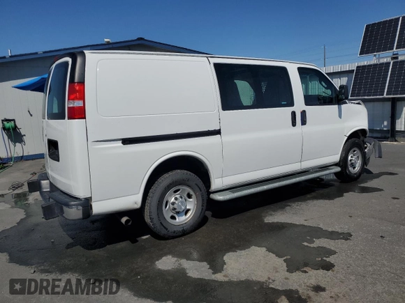 2019 Chevrolet Express Cargo z VIN 1GCWGAFG9K1299520, wystawiony jako Copart lot #60213205 z przebiegiem 116 068 mil mil oraz Szkoda całkowita • Salvage title. Historia ofert i sprzedaży dostępna na DreamBid. Obrazek 3.