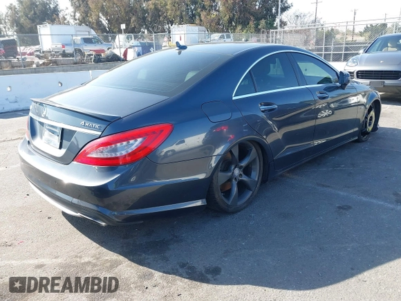 2012 Mercedes-Benz CLS 550 with VIN WDDLJ9BB9CA021186, listed as a IAAI auction lot 41388368 with 115,575 mi miles and . Bid and sale history available at DreamBid. Image 4.