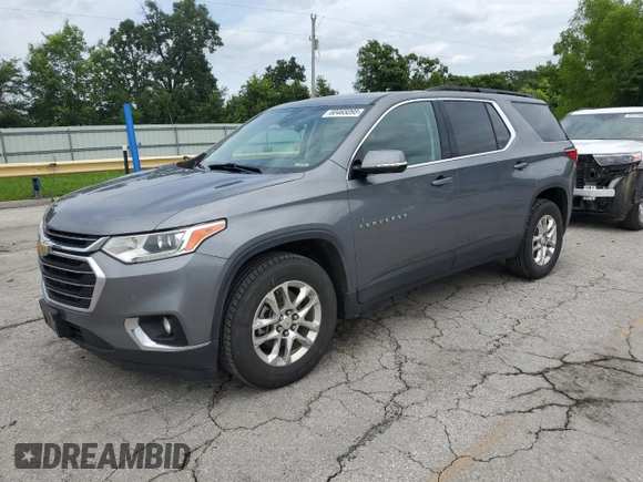 2020 Chevrolet Traverse LT Cloth with VIN 1GNEVGKW7LJ138528, listed as a Copart auction lot 60465095 with 84,996 mi miles and Clean title. Bid and sale history available at DreamBid. Image 1.