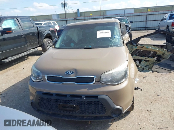 2015 Kia Soul with VIN KNDJN2A21F7150992, listed as a IAAI auction lot 41487863 with 1 mi miles. Bid and sale history available at carsss.com. Image 12.