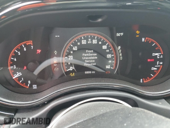 2025 Dodge Durango GT Plus with VIN 1C4RDJDG0SC517969, listed as a Copart auction lot 57299015 with 6,899 mi miles and Non repairable. Bid and sale history available at DreamBid. Image 9.