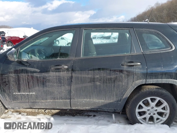 2017 Jeep Cherokee Sport with VIN 1C4PJMAB9HD215769, listed as a IAAI auction lot 41257530 with 110,935 mi miles. Bid and sale history available at carsss.com. Image 14.