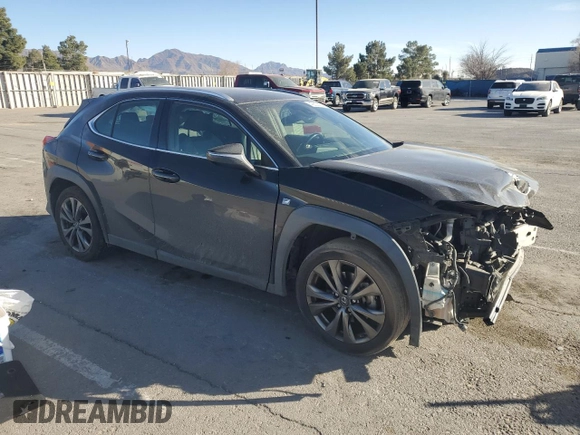 2020 Lexus UX 200 F Sport with VIN JTHE3JBH7L2029444, listed as a Copart auction lot 42803025 with 60,296 mi miles and Salvage Title. Bid and sale history available at DreamBid. Image 4.