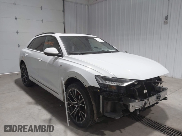 2021 Audi Q8 Premium Plus z VIN WA1EVAF12MD003942, wystawiony jako IAAI lot #41369581 z przebiegiem 39 792 mil mil oraz . Historia ofert i sprzedaży dostępna na DreamBid. Obrazek 1.