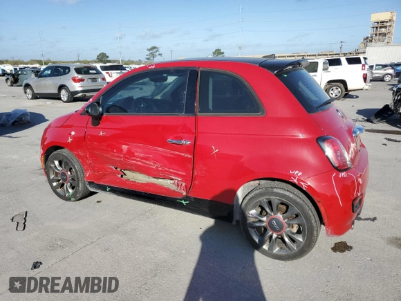 2017 FIAT 500 Pop with VIN 3C3CFFKR4HT600890, listed as a Copart auction lot 49456795 with 61,356 mi miles and Salvage title. Bid and sale history available at DreamBid. Image 2.