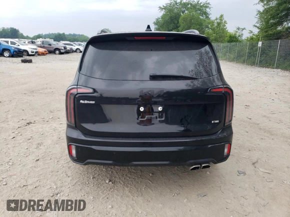 2025 Kia Telluride SX-Prestige X-Line with VIN 5XYP5DGC9SG593927, listed as a Copart auction lot 60435035 with 7,925 mi miles and Salvage title. Bid and sale history available at DreamBid. Image 6.
