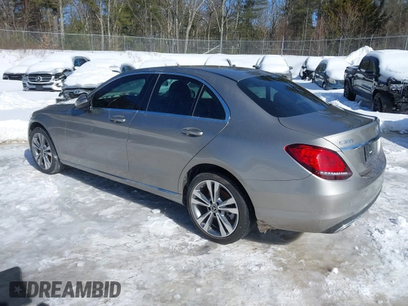 2019 Mercedes-Benz C 300 with VIN 55SWF8EB4KU316280, listed as a IAAI auction lot 41614204 with 36,804 mi miles and . Bid and sale history available at carsss.com. Image 3.