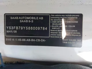 2008 Saab 9-3 z VIN YS3FB79Y586009784, wystawiony jako IAAI lot #42219678 z przebiegiem 178 463 mil mil oraz . Historia ofert i sprzedaży dostępna na DreamBid. Obrazek 9.