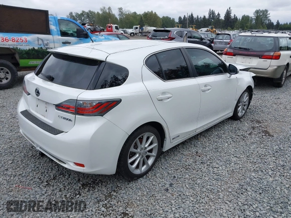 2012 Lexus CT 200h with VIN JTHKD5BHXC2058167, listed as a IAAI auction lot 42222231 with 128,634 mi miles and . Bid and sale history available at DreamBid. Image 4.