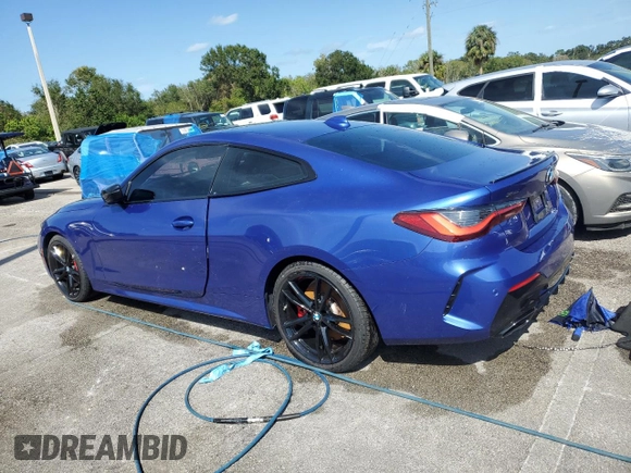 2023 BMW 4 Series M440i xDrive with VIN WBA13AR01PCL45497, listed as a Copart auction lot 74858704 with Not Provided miles and Non Repairable. Bid and sale history available at DreamBid. Image 2.