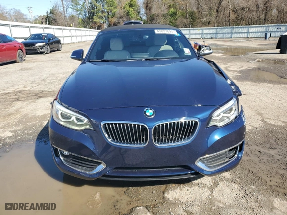 2017 BMW 2 Series 230i with VIN WBA2K9C39HV647568, listed as a Copart auction lot 43027895 with 51,258 mi miles and Salvage Title. Bid and sale history available at carsss.com. Image 5.