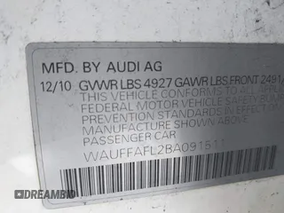 2011 Audi A4 Premium Plus z VIN WAUFFAFL2BA091511, wystawiony jako IAAI lot #41930126 z przebiegiem 248 428 mil mil oraz . Historia ofert i sprzedaży dostępna na DreamBid. Obrazek 9.