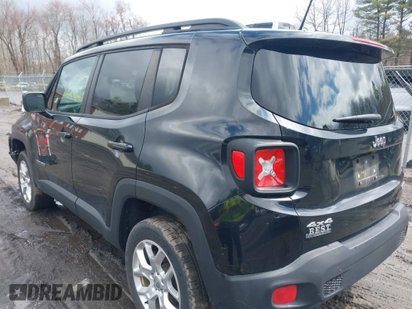 2016 Jeep Renegade Latitude with VIN ZACCJBBT3GPD93736, listed as a IAAI auction lot 41986406 with 98,571 mi miles. Bid and sale history available at carsss.com. Image 3.