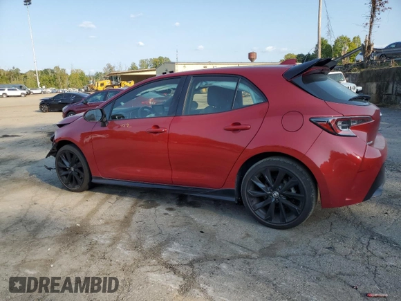 2021 Toyota Corolla Hatchback SE with VIN JTND4MBEXM3107708, listed as a Copart auction lot 71182694 with 0 mi miles and Salvage Title. Bid and sale history available at carsss.com. Image 2.