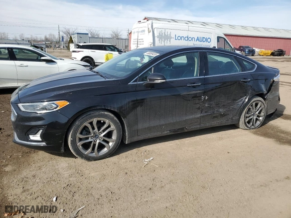 2020 Ford Fusion Hybrid Titanium with VIN 3FA6P0RU3LR182217, listed as a Copart auction lot 49069455 with 133,529 mi miles and Salvage Title. Bid and sale history available at carsss.com. Image 1.