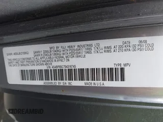 2009 Subaru Outback Limited z VIN 4S4BP85C794316745, wystawiony jako IAAI lot #41910831 z przebiegiem 106 822 mil mil oraz . Historia ofert i sprzedaży dostępna na DreamBid. Obrazek 9.
