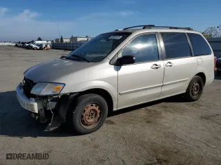 2001 Mazda MPV DX with VIN JM3LW28G610177606, listed as a Copart auction lot 45983105 with 192,609 mi miles and Salvage Title. Bid and sale history available at carsss.com. Image 1.