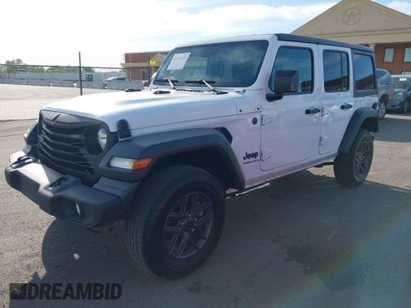 2024 Jeep Wrangler Sport S with VIN 1C4PJXDG5RW244037, listed as a IAAI auction lot 42322052 with 29,580 mi miles and . Bid and sale history available at DreamBid. Image 19.