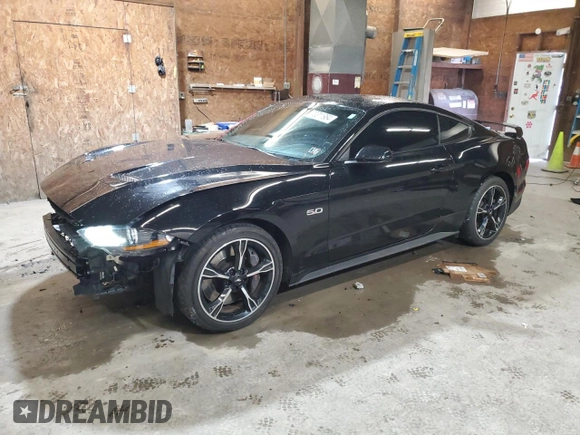 2019 Ford Mustang GT z VIN 1FA6P8CF5K5204048, wystawiony jako Copart lot #73311984 z przebiegiem 45 736 mil mil oraz Szkody całkowita. Historia ofert i sprzedaży dostępna na DreamBid. Obrazek 1.