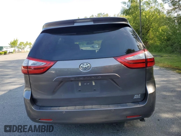 2017 Toyota Sienna XLE with VIN 5TDDZ3DC7HS176274, listed as a Copart auction lot 59899245 with 58,325 mi miles and Salvage title. Bid and sale history available at DreamBid. Image 6.