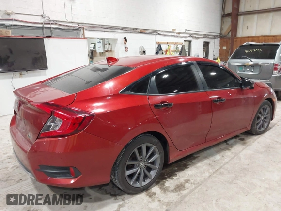 2019 Honda Civic Sedan EX with VIN 19XFC1F39KE205528, listed as a IAAI auction lot 41639764 with 64,620 mi miles. Bid and sale history available at carsss.com. Image 4.