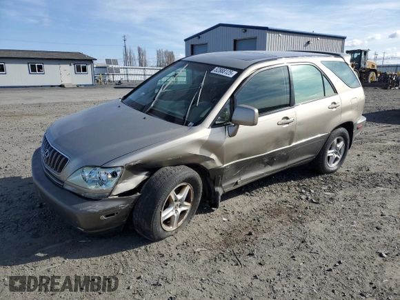 2002 Lexus RX 300 with VIN JTJHF10U120270588, listed as a Copart auction lot 52888125 with 243,985 mi miles and Salvage Title. Bid and sale history available at carsss.com. Image 1.