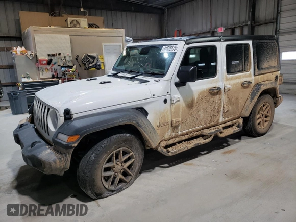 2024 Jeep Wrangler Sport with VIN 1C4PJXKNXRW233990, listed as a Copart auction lot 44586675 with 16,302 mi miles and Salvage title. Bid and sale history available at DreamBid. Image 1.