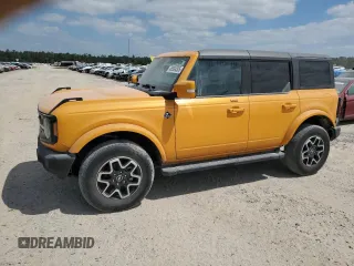 2022 Ford Bronco with VIN 1FMEE5DP7NLB21556, listed as a Copart auction lot 46584505 with 59,293 mi miles and Salvage Title. Bid and sale history available at carsss.com. Image 1.